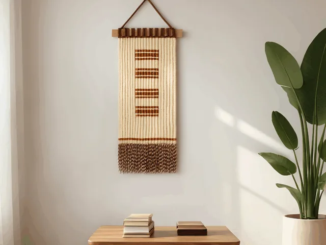 Contemporary Macrame tapestry wall hanging [BIONDA]